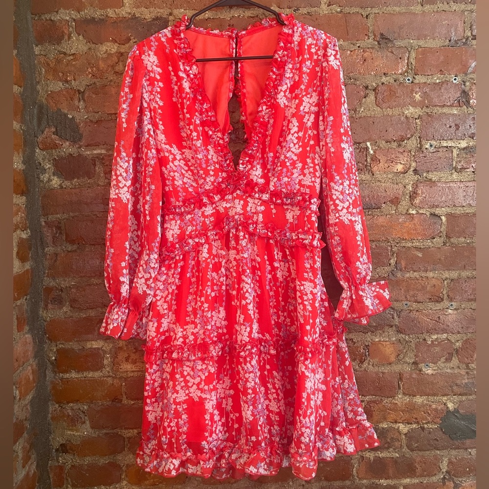Amazon red floral dress